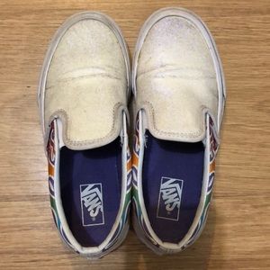 Rainbow fire glitter vans